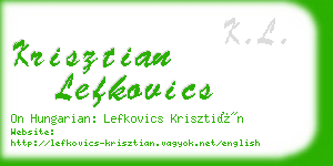 krisztian lefkovics business card